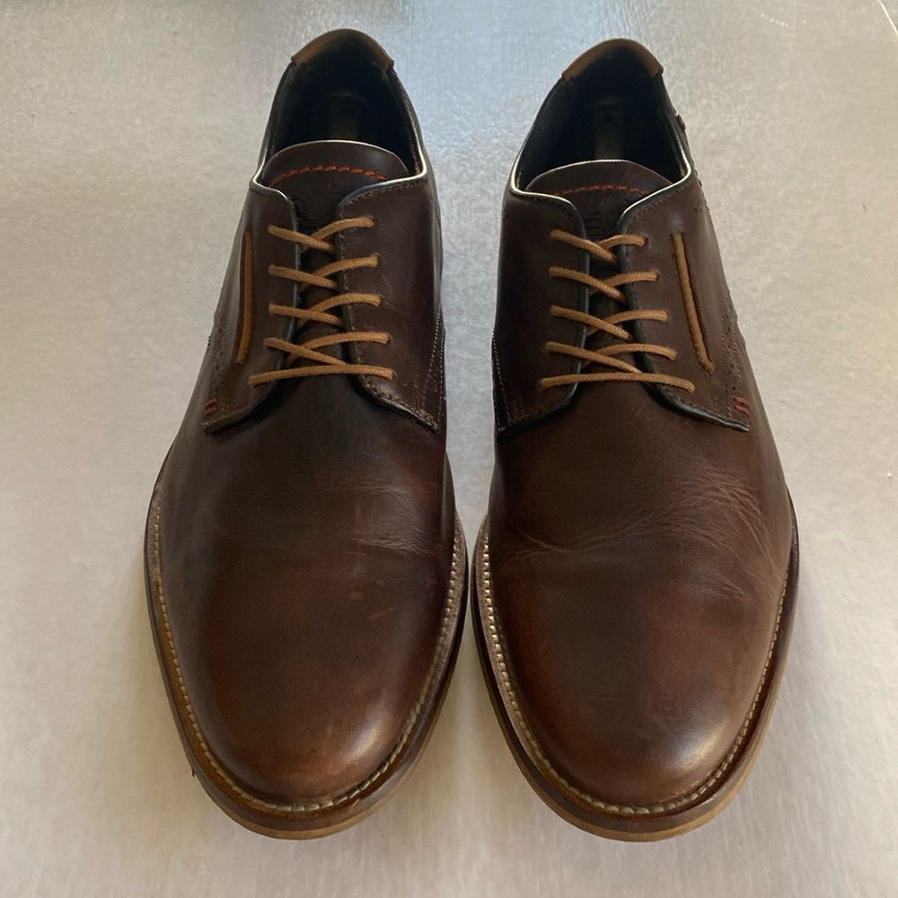 BULL BOXER HALSEY Men’s Brown Leather Derby Shoes Size 12 US